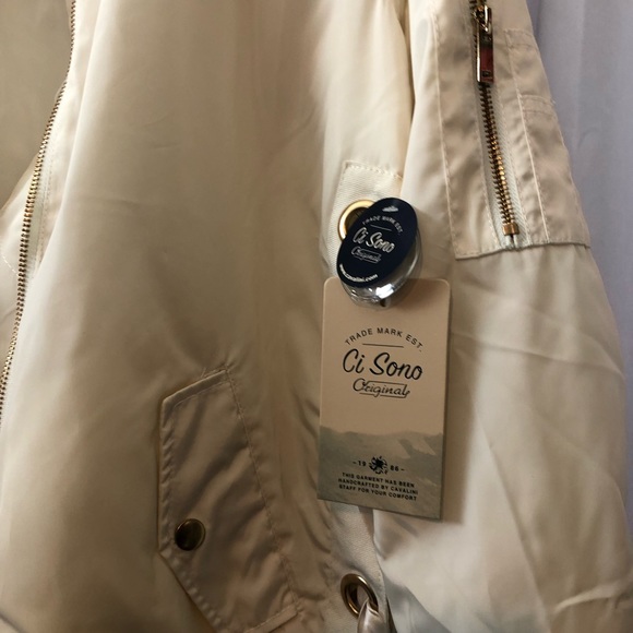 CI SONO Women Medium Jacket Off White Gold Off White Open Sides. - Picture 6 of 12